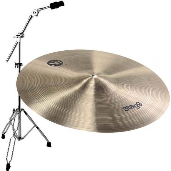 Stagg SH Medium Crash 18 mit Galgen-Beckenständer, Becken
