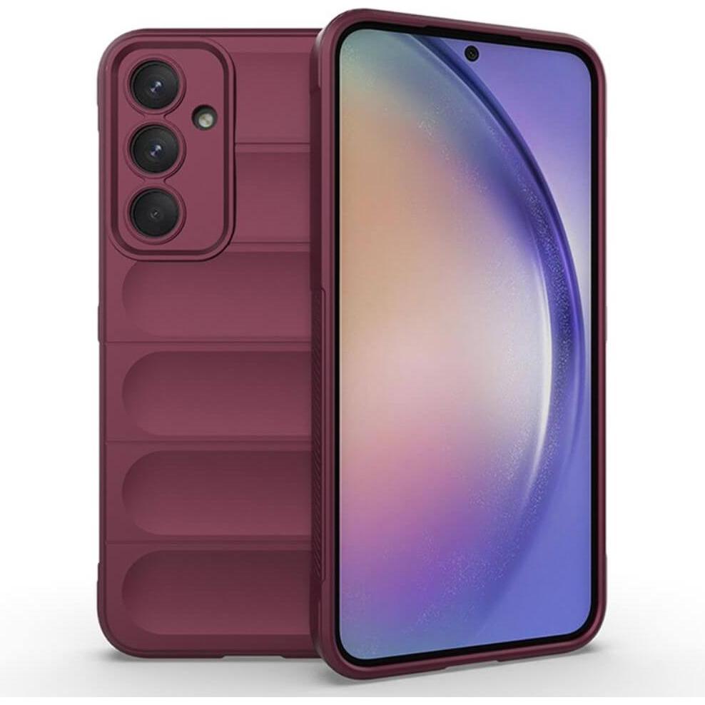 Cover-Discount Galaxy A55 - Rugged Protective Cover weinrot (Samsung Galaxy A55), Smartphone Hülle, Rot