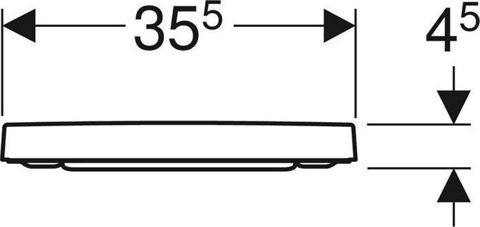 Image du produit Geberit Siège WC Renova Plan carré blanc avec fermeture automatique et système Quick-Release 500.692.01.1