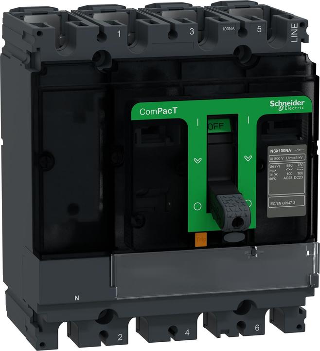 Produktbild Schneider Electric C104100S Lasttrennschalter ComPacT NSX100NA 4 poles