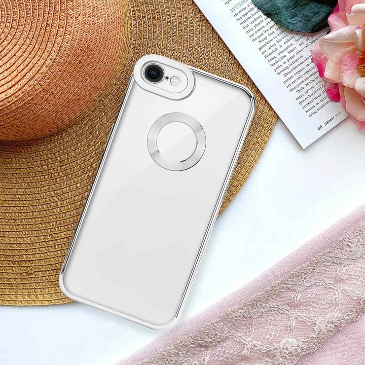 Actual product image Cadorabo TPU Chrome case with camera protection for Apple iPhone 7 / 7S / 8 / SE 2020 (Apple iPhone 7, Apple iPhone SE (2nd Gen))