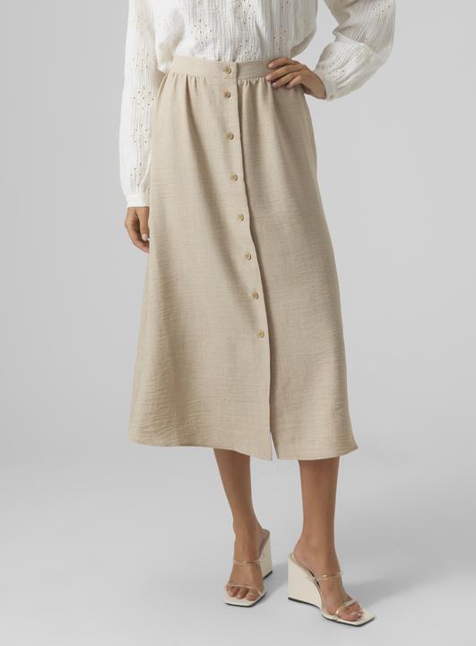 Produktbild Vero Moda Vmmelaney H/W Button Calf Skirt Wvn Exp Rock (M)