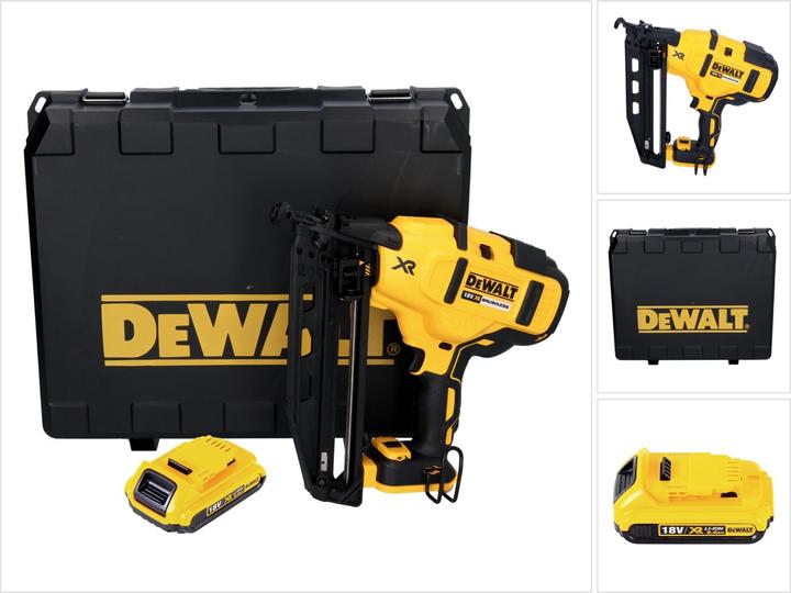 Productafbeelding DeWalt DCN 660 N Accu spijkerapparaat 18 V 32 - 63 mm Borstelloos + 1x accu 2.0 Ah + koffer - zonder lader