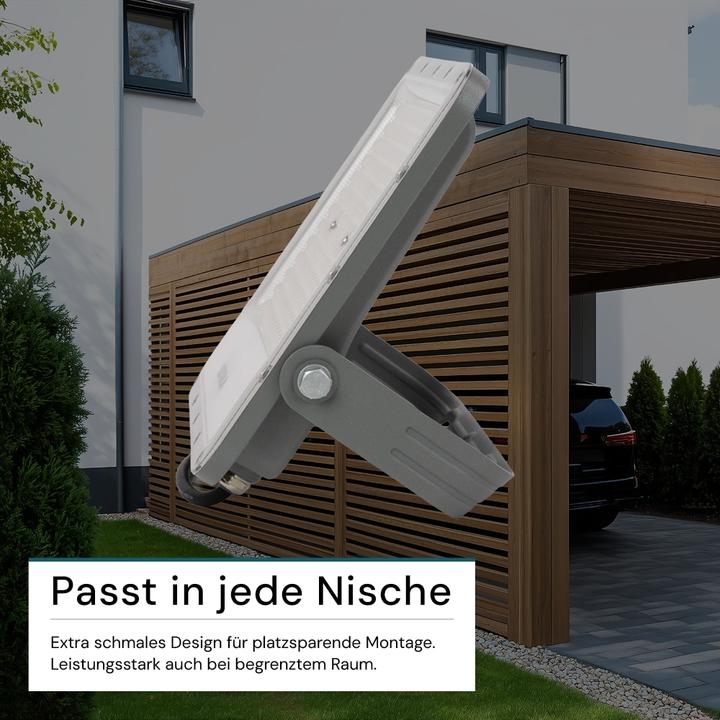 Produktbild Luxula LED-Fluter, EEK: E, 150W, 18500lm, 4000K, IP65, grau (18500 lm, IP65)