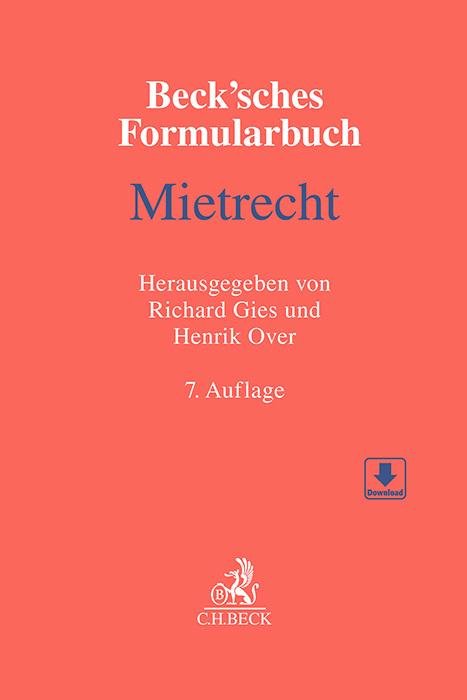 Image du produit Beck'sches Formularbuch Mietrecht (Allemand, Henrik Over, Richard Gies, 2024)