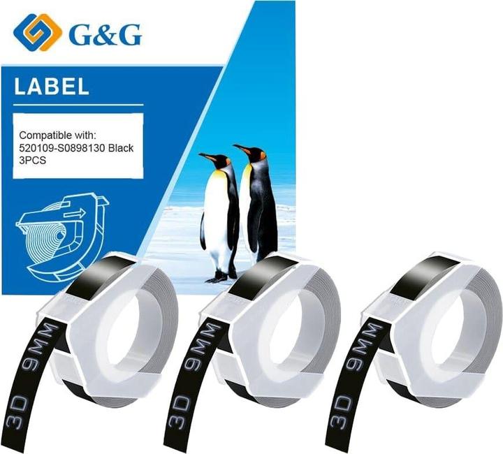 G&G Prägeband (0.90 cm, Schwarz)