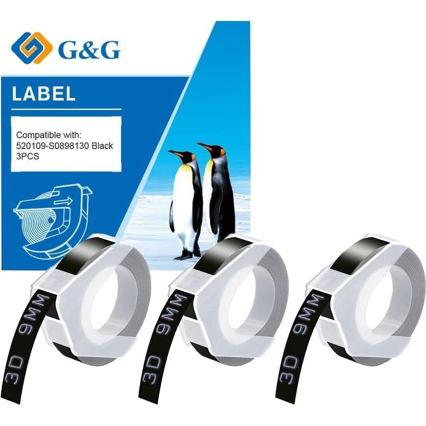 Thumbnail - G&G, Beschriftungsband, Prägeband (5.50 cm, Schwarz)