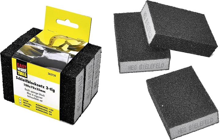 Easy Work Schleifblocksatz (K120, K60, k80)