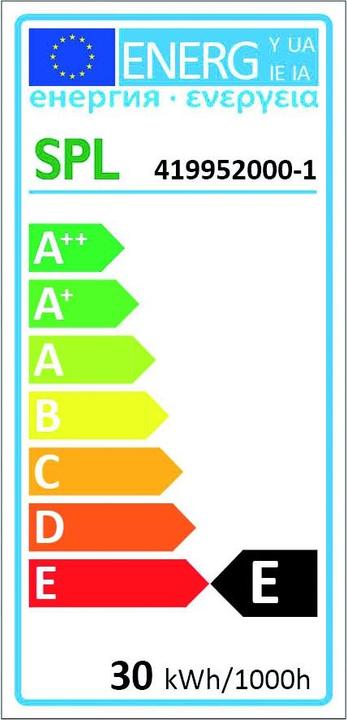 Energie-Label Scharnberger+Hasenbein Reflektorlampe (E14, 30 W, 80 lm, 1 x, E)