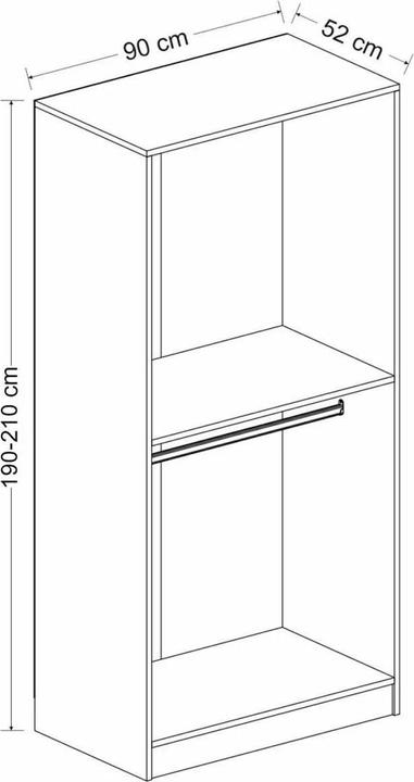 Produktbild Hanah Home Kaley (90 x 52 x 190 cm)