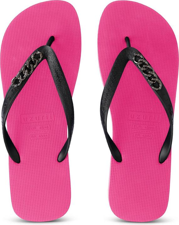 Actual product image Uzurii Silver Small men's flip-flops, neon pink, size: 43/44 (43, 44)