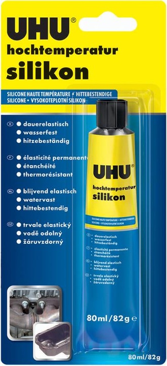 Actual product image UHU High-temperature silicone (0.08 kg, Black, 80 ml)