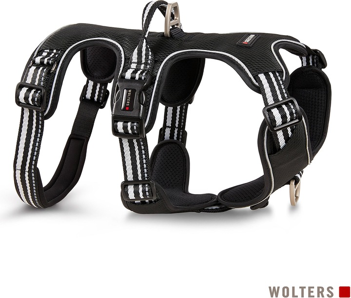Immagine prodotto Wolters Imbracatura Active Pro No Escape taglia 5 60-75 cm x 2,5 cm nero/argento (60, 62, 68, Cane, Generale)