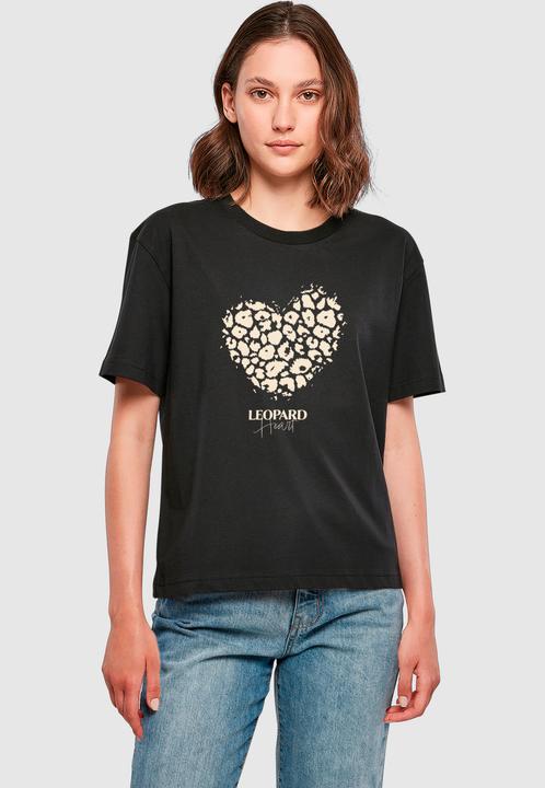 Produktbild Merchcode Ladies Leopard Heart Everyday Tee - 193473 (XS)
