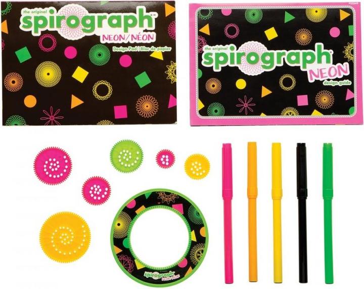 Actual product image Boti Spirograph neon drawing set