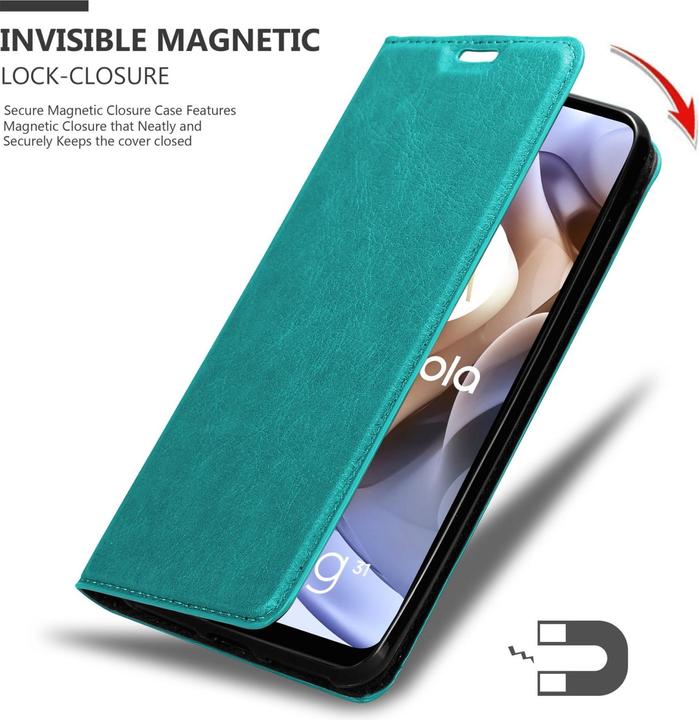 Produktbild Cadorabo Book Invis. Magnet Hülle (Motorola Moto G31, Motorola Moto G41)