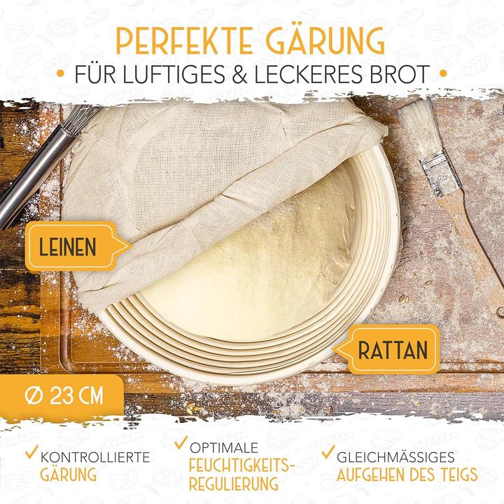 Produktbild Krustenzauber Gärkörbchen & Sauerteig Starter Set