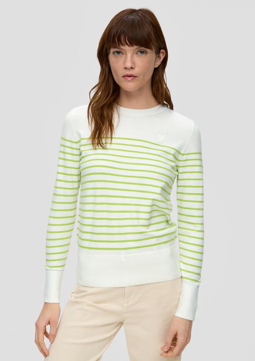 Produktbild s.Oliver Strickpullover Ringelpullover mit kleiner Stickerei (48)