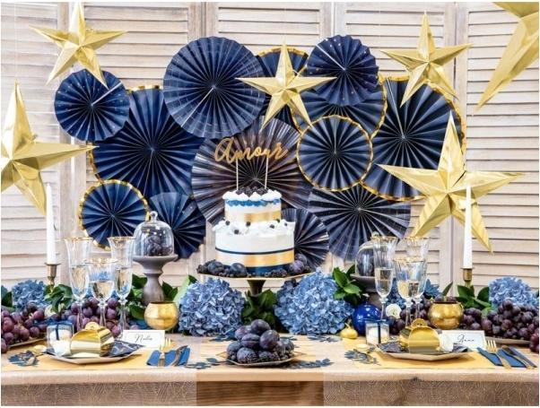 Actual product image Partydeco Satin Ribbon 38mm Royal Blue (25m) (1 pcs.)
