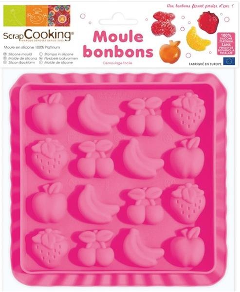 Produktbild ScrapCooking Silikonform für Bonbons "Früchte"