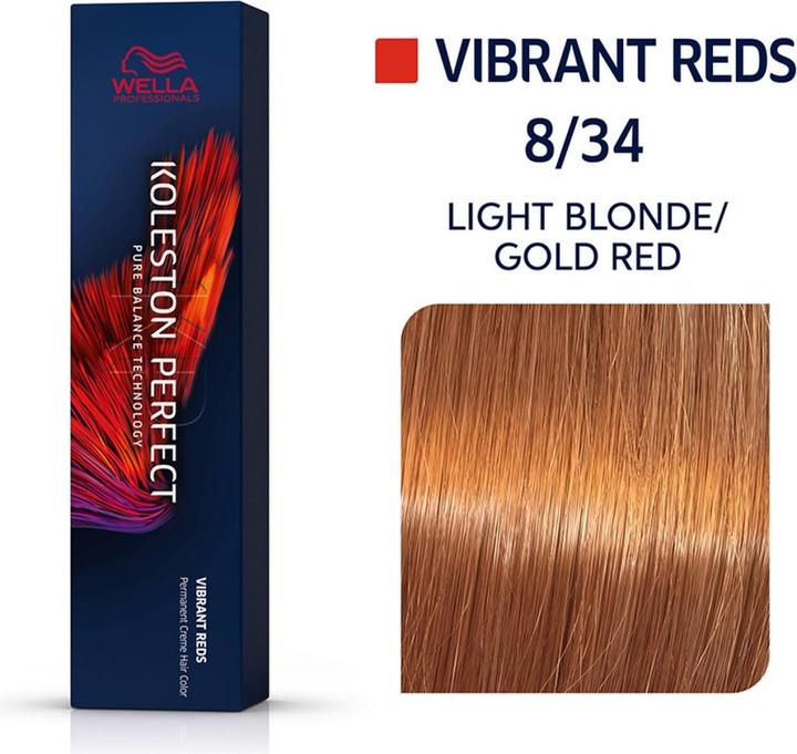 Image du produit Wella Koleston Perfect Me+ Rouge vif (8/34 blond clair blond clair-or rouge-rouge)