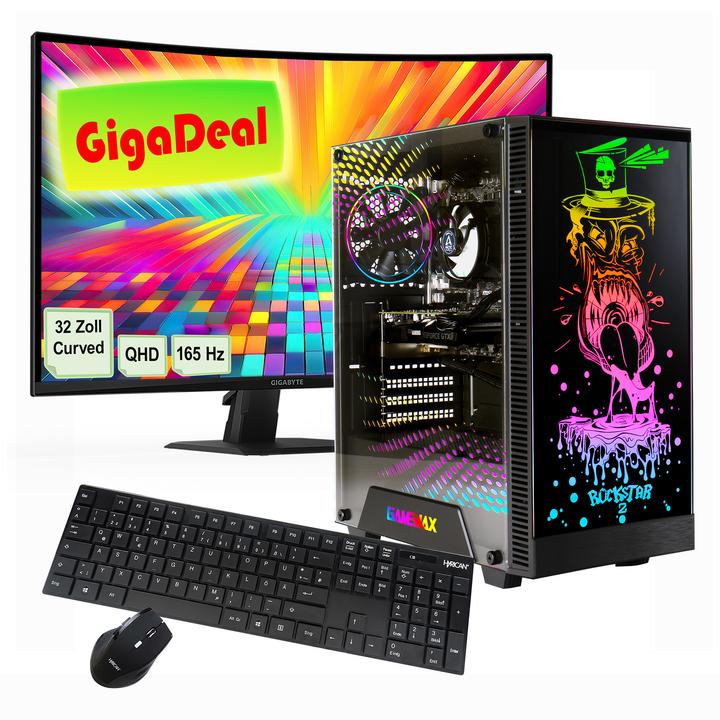 Produktbild GameMax GigaDeal Rockstar SET2649 (1000 GB, 32 GB, AMD Ryzen 7 5700X, GeForce RTX 5060)