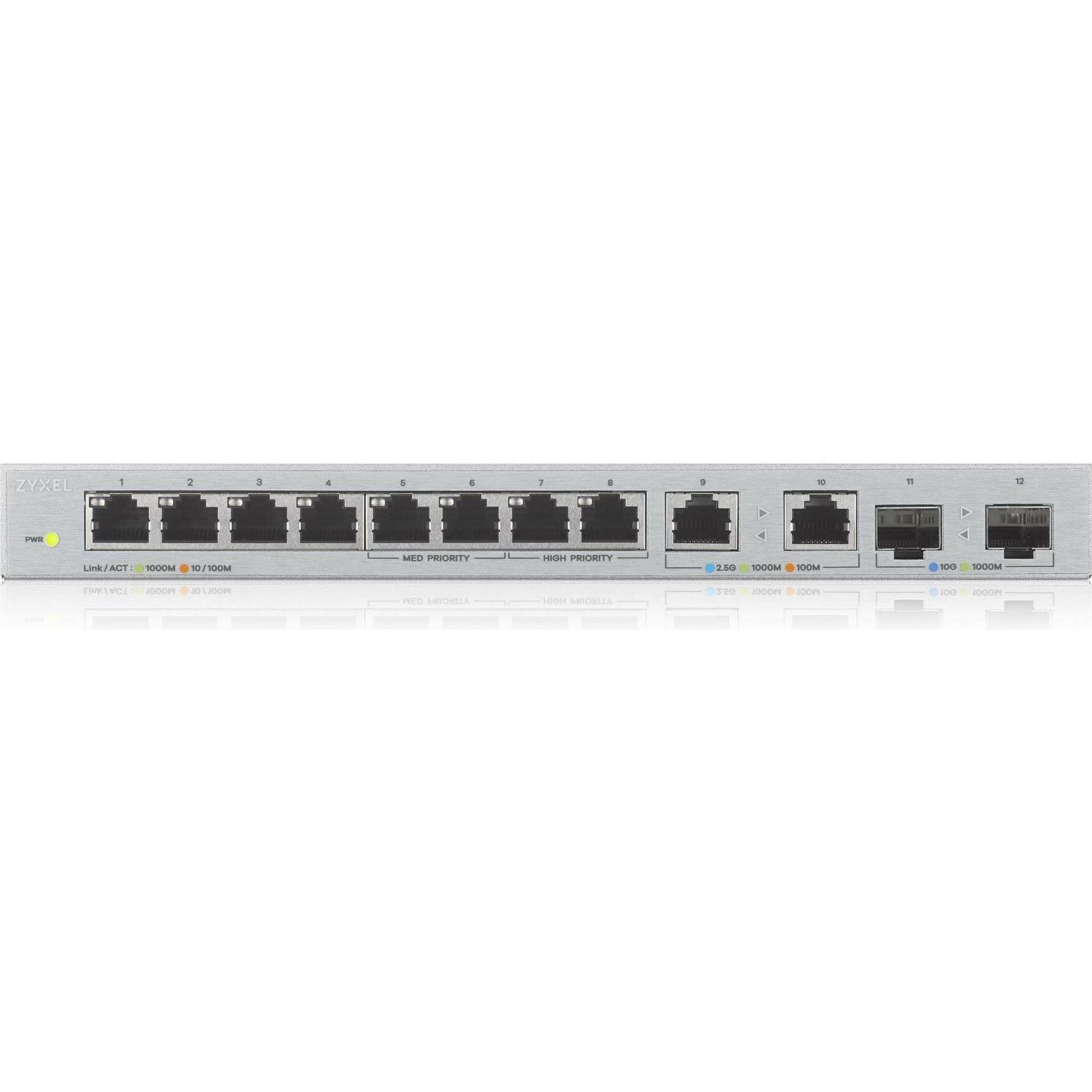 Thumbnail - Zyxel XGS1010-12 (12 Ports), Netzwerk Switch, Grau