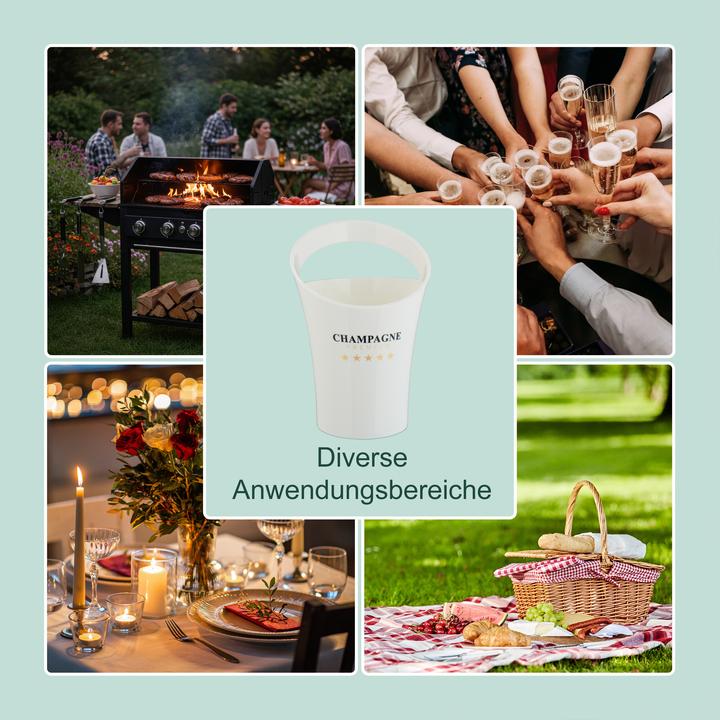 Actual product image Relaxdays Sektkühler für 2 Flaschen in Weiss