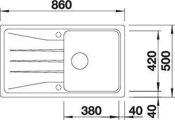Image du produit Blanco SONA 5 S (Evier encastré, 86 cm, 50 cm)