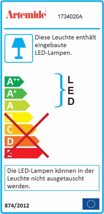 Energy Label Artemide Demetra Tavolo Led table lamp (385 lm)