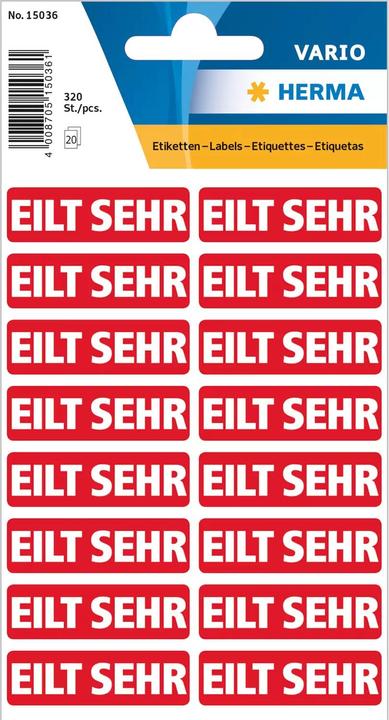 Produktbild HERMA Hinweisetiketten