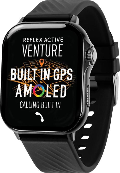 Actual product image Reflex Active VENTURE 400 S XL AMOLED GPS Smartwatch mit Anruffunktion und Schwarzem