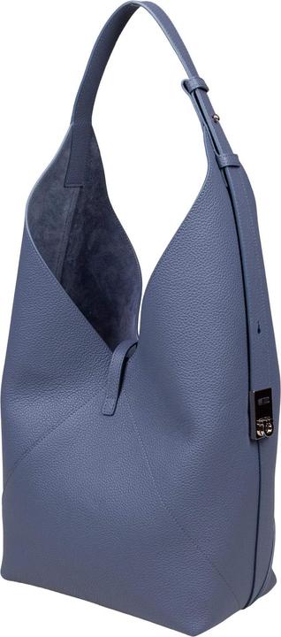 Produktbild Salvatore Ferragamo Ferragamo v-shaped hammered leather hobo bag, graphite blue