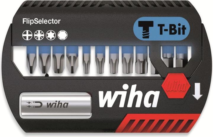 Image du produit Wiha SET d'embouts FlipSelector T-Bit 25 mm mixte 13 pcs. 1/4″ (Clé Allen)
