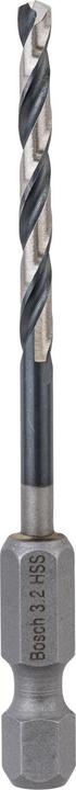 Bosch Professional Zubehör HSS twist drill with hexagonal shank. 3.2 x 36 x 75 mm. Pack of 1 (3.2 mm)