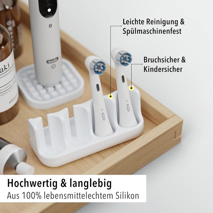 Immagine prodotto Qikfresh Aufsteckbürstenhalter 4er Weiss (Portaspazzolino)
