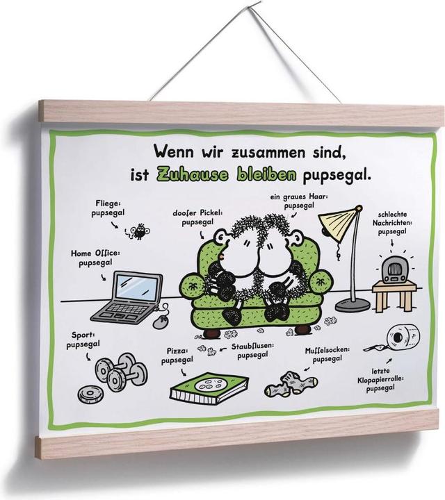 Immagine prodotto Sheepworld stare a casa senza preoccupazioni (30 x 24 cm)