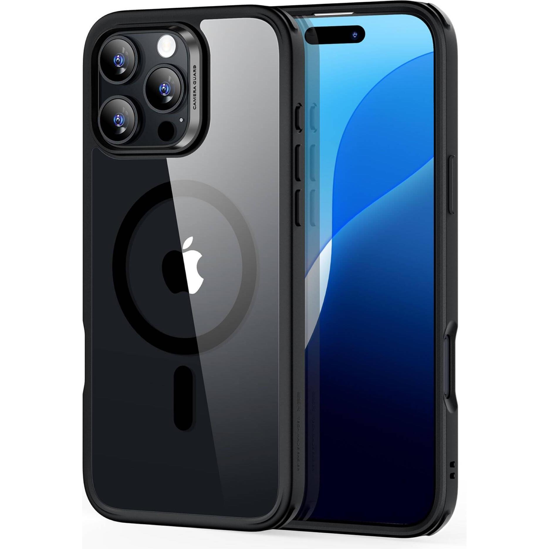 ESR Classic Hybrid HaloLock Case (Apple iPhone 16 Pro Max), Smartphone Hülle, Schwarz