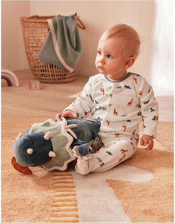 Actual product image Noukies Romper suit velour with animals white size 74 (74)