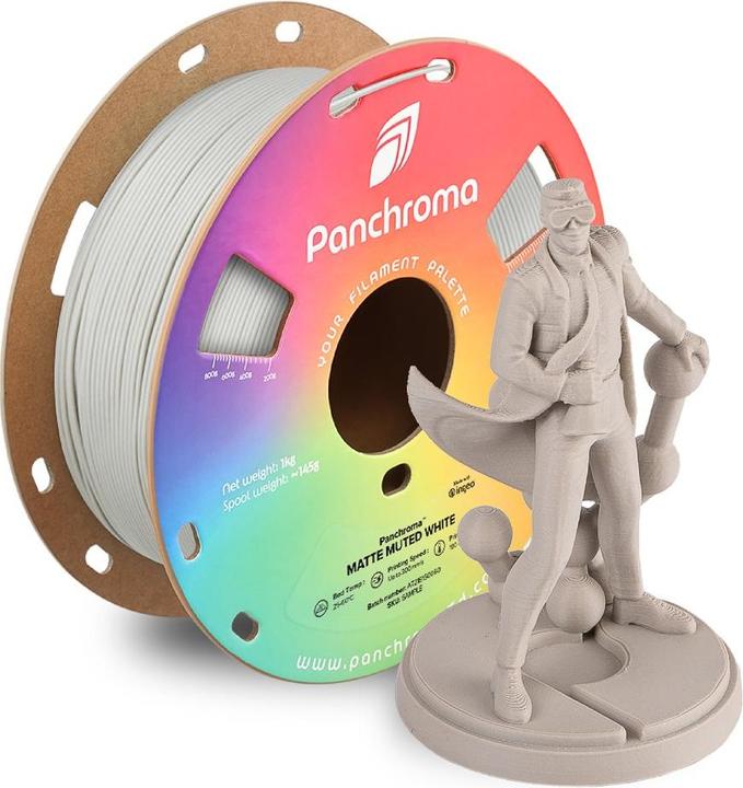 Productafbeelding Polymaker Panchroma™ PLA Matte Muted (PLA, 1.75 mm, 1000 g, Wit)