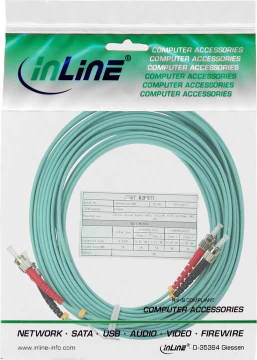 Produktbild InLine LWL Duplex Kabel ST/ST 50/125um OM3 20m (CAT6, 20 m)