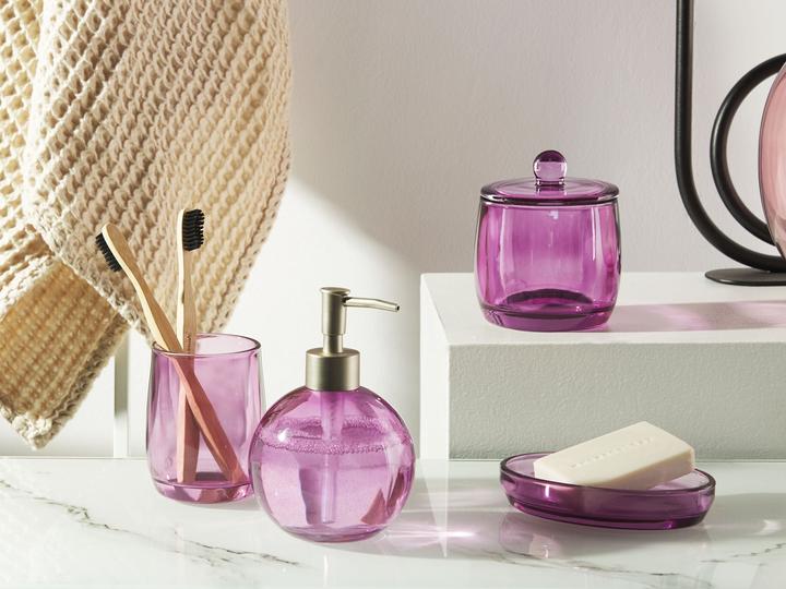 Produktbild Beliani Badezimmer Set 4-teilig Glas violett ROANA