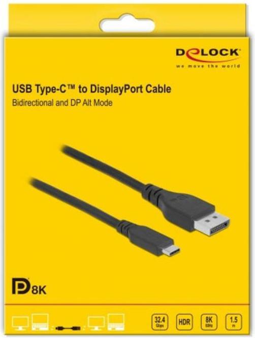 Produktbild Delock USB C – DisplayPort (1.50 m, DisplayPort, 1.4)