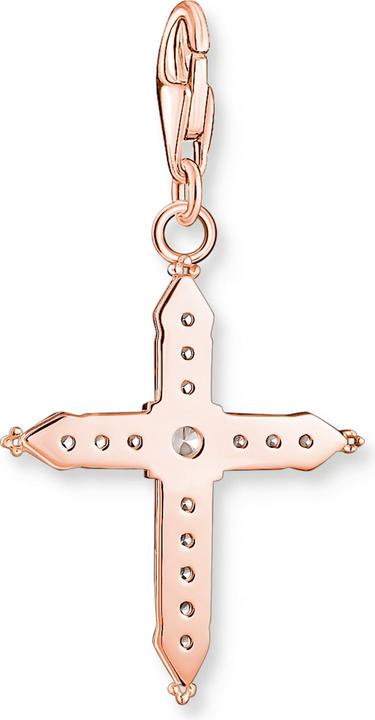 Produktbild Thomas Sabo Charm-Anhänger Kreuz mit weissen Steinen roségold (925er Silber)