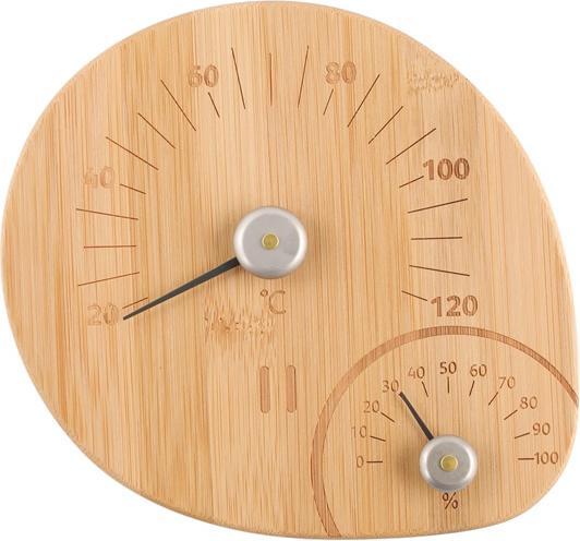 Rento Sauna Thermometer Hygrometer Bambo