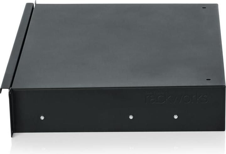 Actual product image Gator Rackworks Standard 2U Rack Mount Tray with Foam Interior and Lock 36cm Deep GRWDRWDF2 Black (19" rack)