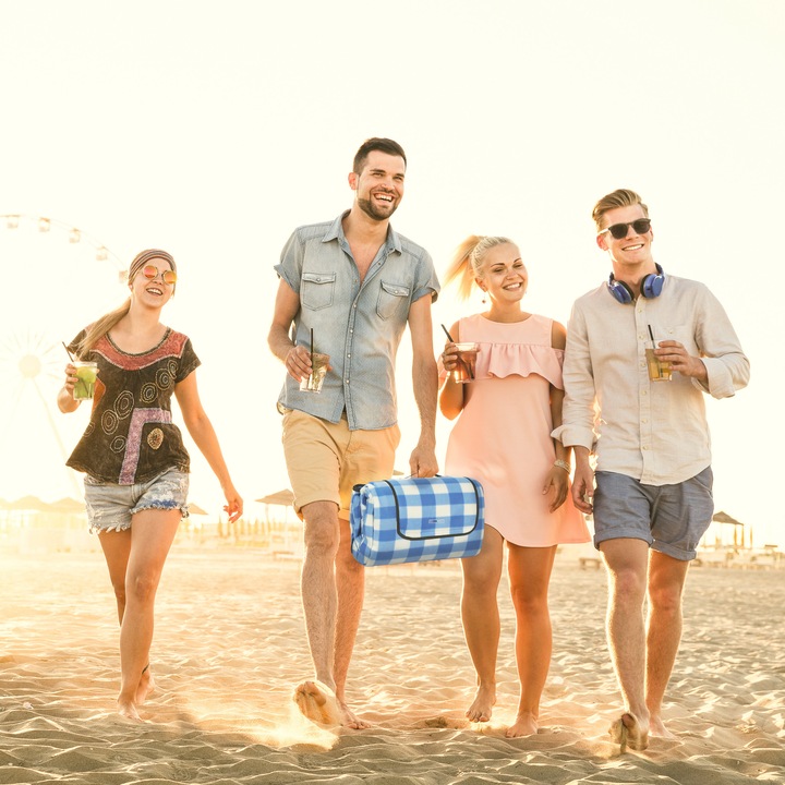 Actual product image Relaxdays Picnic blanket