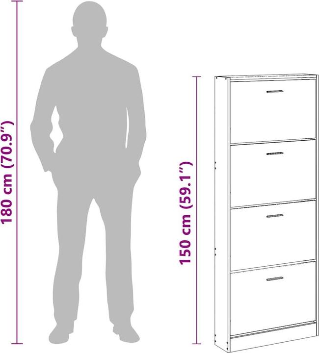 Produktbild vidaXL Schuhregal