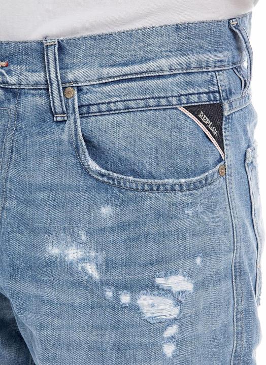 Image du produit Replay Jean Sandot coupe fuselée, taille haute, coton biologique certifié GOTS (W31/L32)