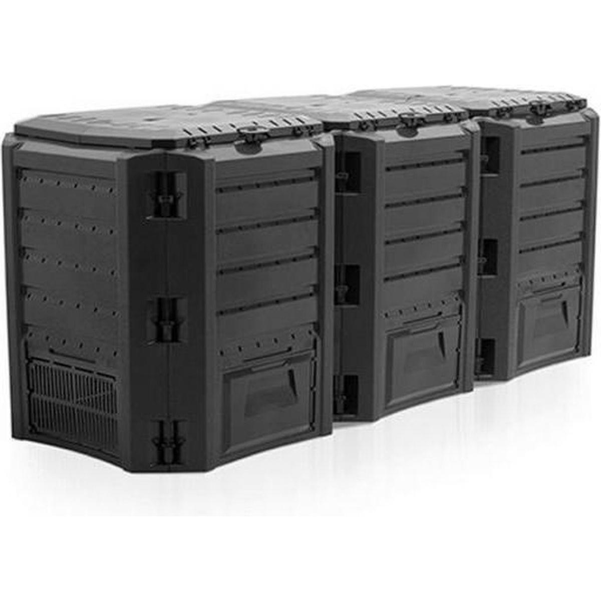 Prosperplast, Compostiera + sacco da giardino, Bidone per il compost Modulo 1200L (1200 l)